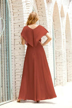 Numbersea Mother of The Bride Dresses Plus Size V-Neck Floor Length Formal Prom Dress for Wedding Guest 28020 by numbersea