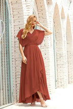 Numbersea Mother of The Bride Dresses Plus Size V-Neck Floor Length Formal Prom Dress for Wedding Guest 28020 by numbersea