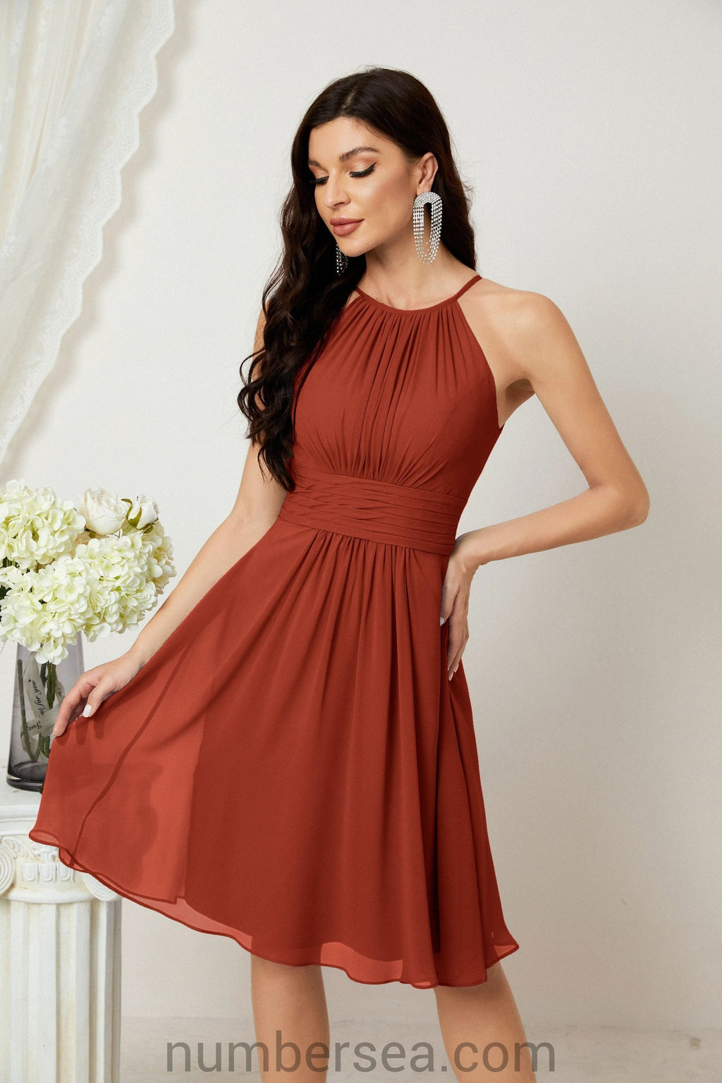 Halter Homecoming Dresses Formal Evening Party Cocktail Dress 28011 by numbersea