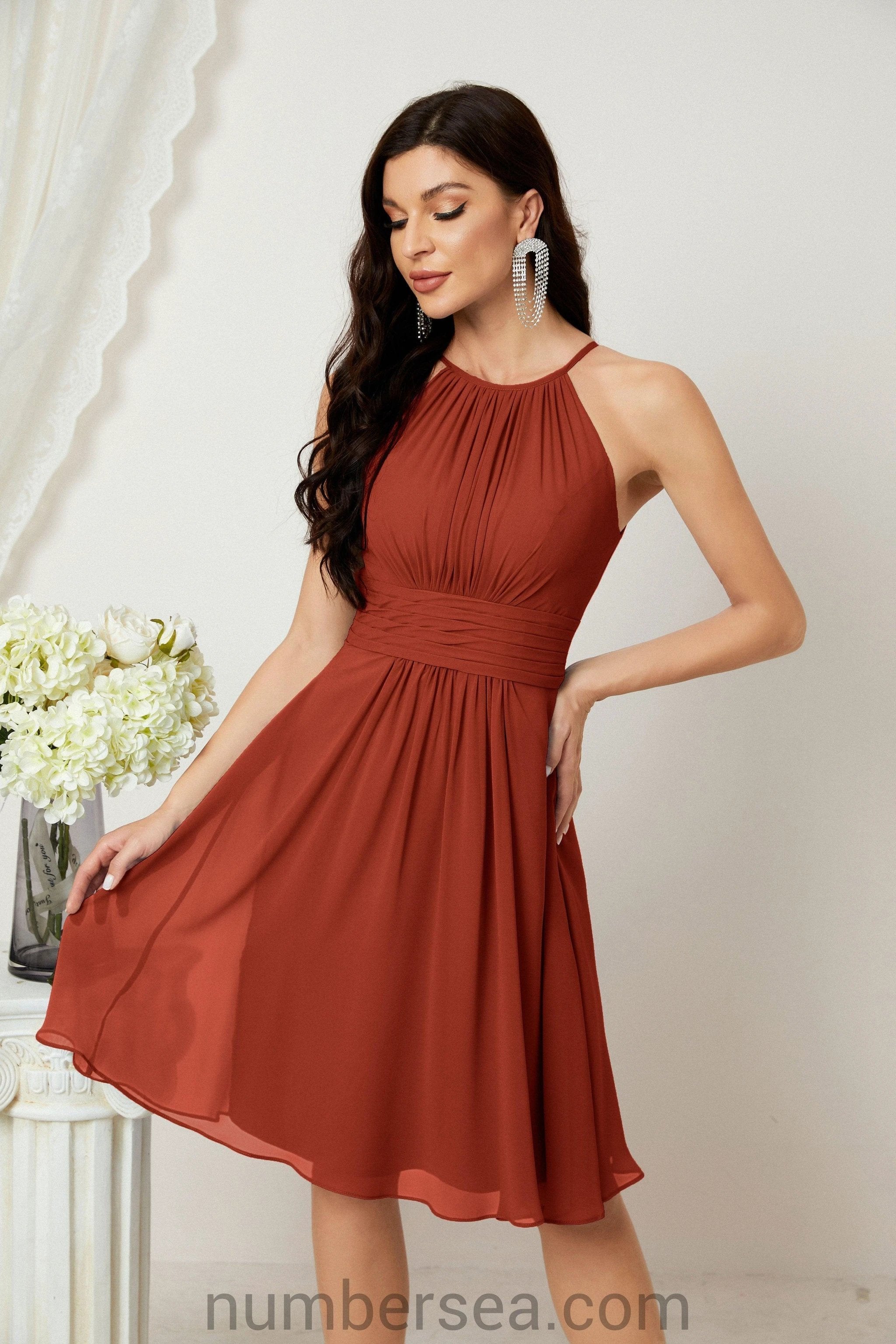 Halter Homecoming Dresses Formal Evening Party Cocktail Dress 28011 by numbersea