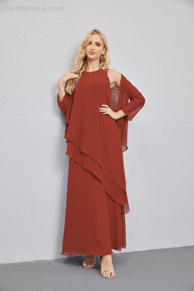 Mother of Bride Dresses with Open Front Lightweight Cardigan Formal Prom Gown 28081 by numbersea