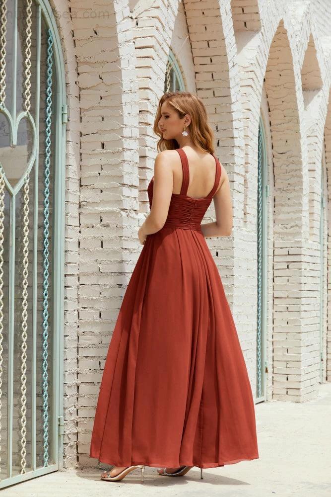 Halter Bridesmaid Dresses Formal Cocktail Prom Gown 28015 by numbersea