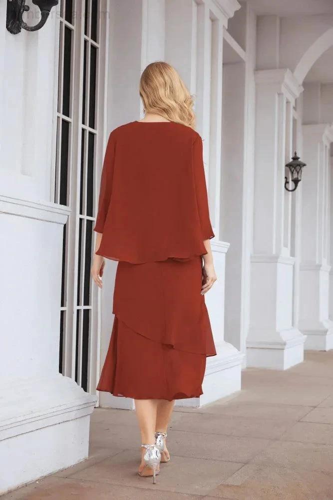 Sunnderly Two-Piece A-line Mother of The Bride Dress Formal Party Gown Dress SY28072 by numbersea