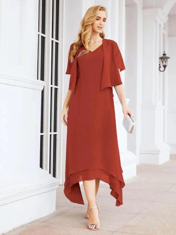 Sunnderly Two-Piece A-line Mother of The Bride Dress Formal Party Gown Dress SY28073 by numbersea