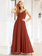 Numbersea Spaghetti Strap Bridesmaid Dresses V Neck Butterfly Back Fromal Evening Party Prom Gown 28036 by numbersea