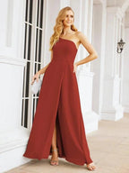 Numbersea Women's One Shoulder Formal Prom Gowns for Mother of The Bride Side Slit Bridesmaid Dresses 28052 by numbersea