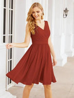Numbersea Homecoming Dresses Knee Length Skirt V Back 28062 by numbersea