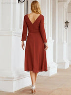 Bridesmaid Dress V-Back Waist Belt Mother of the Bride Wedding Guest SY28031 by numbersea