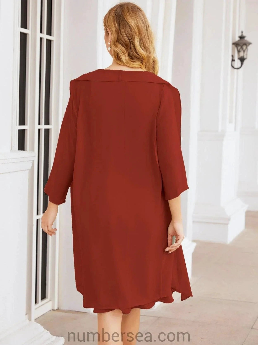 Sunnderly Mother of The Bride Dresses Prom Dress Casual Pleated Dress SY28065 by numbersea