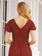 Numbersea Formal Prom Gowns for Mother of The Bride Cap Sleeves Bridesmaid Dress 28047 by numbersea