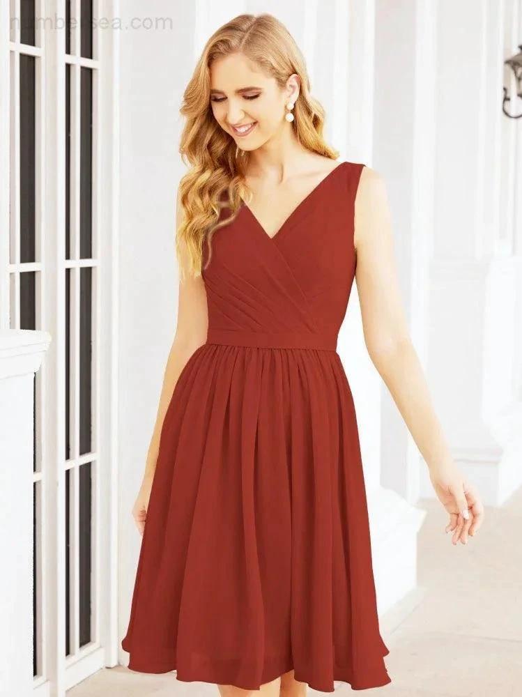 Numbersea Homecoming Dresses Knee Length Skirt V Back 28062 by numbersea