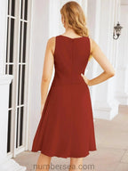 Sunnderly Mother of The Bride Dresses Prom Dress Casual Pleated Dress SY28065 by numbersea
