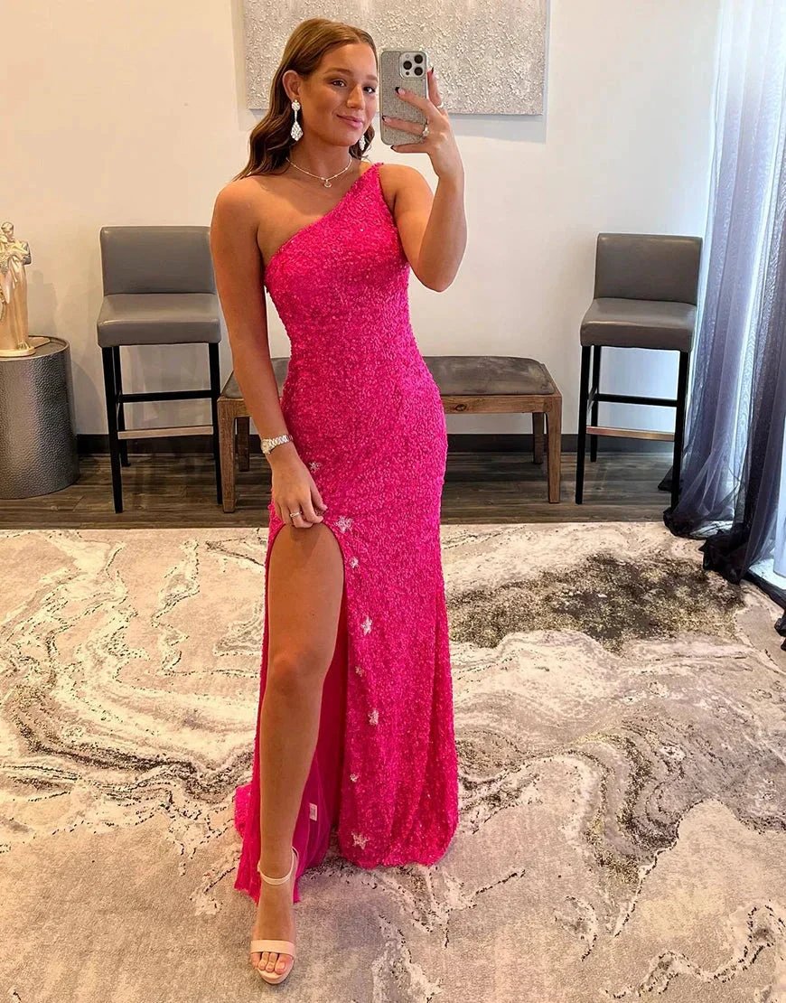 Shiloh |Mermaid One Shoulder Sequins Prom Dress with Stars by KissProm