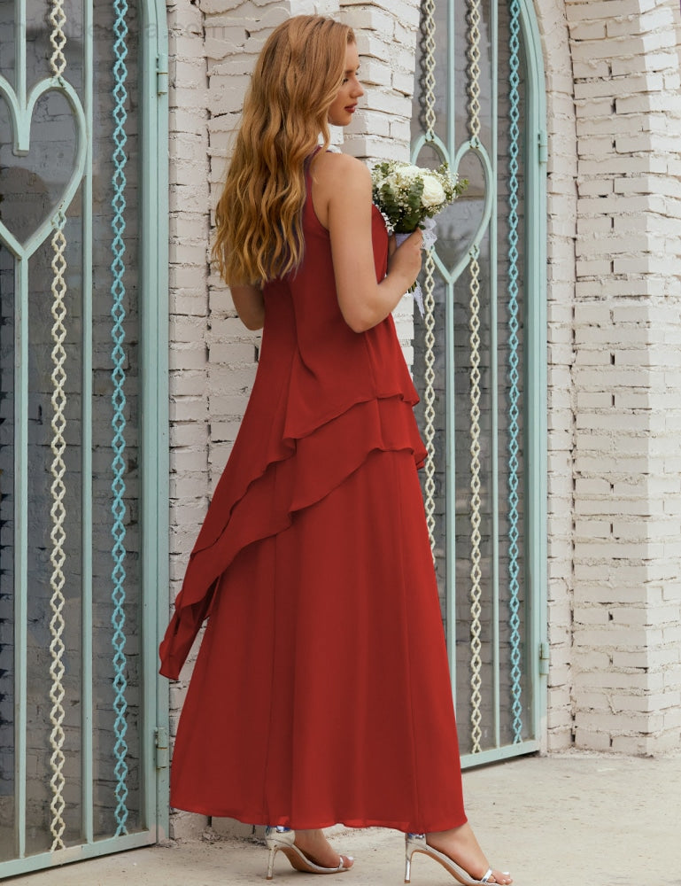 Chiffon Long Plus Size Mother of Bride Dresses Formal Bridesmaid Prom Gown SY28019