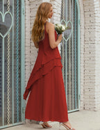 Chiffon Long Plus Size Mother of Bride Dresses Formal Bridesmaid Prom Gown SY28019