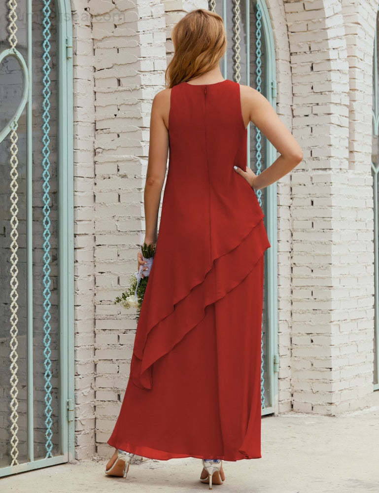 Chiffon Long Plus Size Mother of Bride Dresses Formal Bridesmaid Prom Gown SY28019