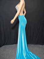 tight blue mini homecoming dress party dress Y72 by simplepromdress