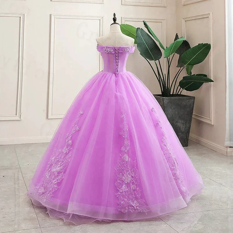 Purple Quinceanera Dress Classic Princess Ball Gown Y299 by simplepromdress