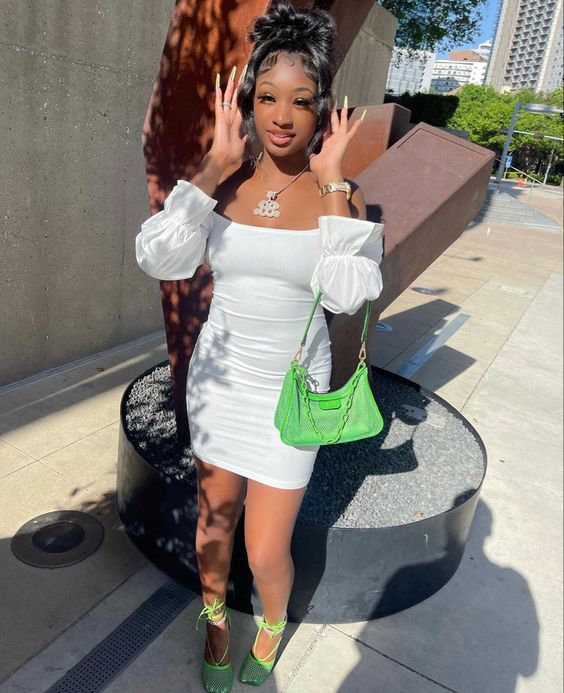 White Off The Shoulder Homecoming Dress Sexy White Dress Y2156 Hover Image