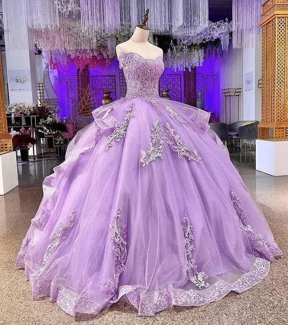 Purple Ball Gown Prom Dresses Long Sexy Prom Dress Y4366 by simplepromdress