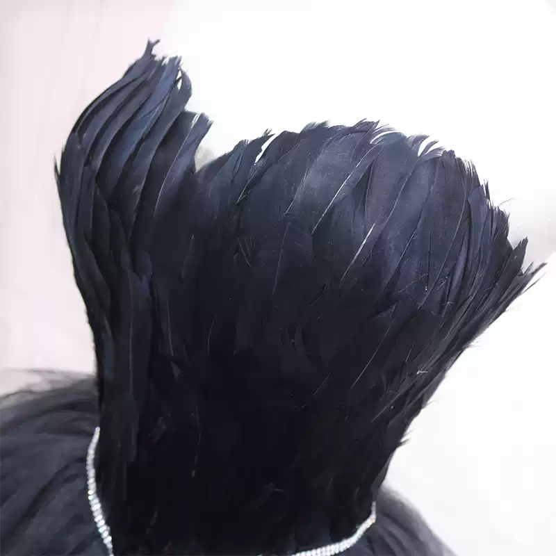 Black Tulle Short Homecoming Dress Strapless Homecoming Dress s38