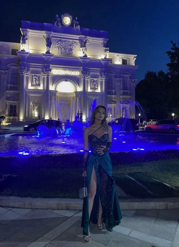 Sexy A-line Evening Dress With Split Y6822 by simplepromdress