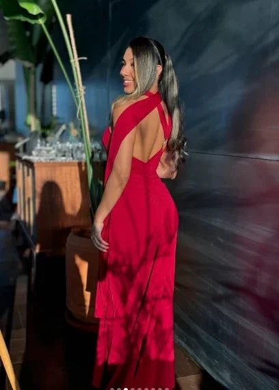 Sexy Sheath Long Prom Dress Burgundy One Shoulder Evening Gown Y8214 by simplepromdress