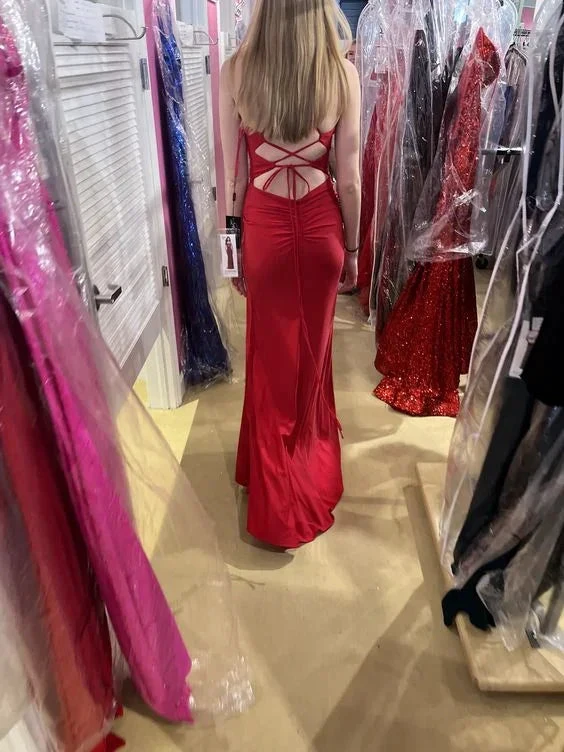 Elegant Sheath Evening Dress With Split Winter Dance Dress Y6389 by simplepromdress