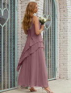 Chiffon Long Plus Size Mother of Bride Dresses Formal Bridesmaid Prom Gown SY28019