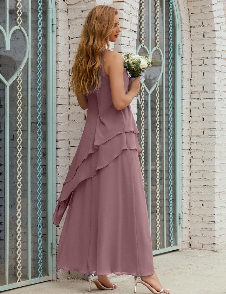 Chiffon Long Plus Size Mother of Bride Dresses Formal Bridesmaid Prom Gown SY28019