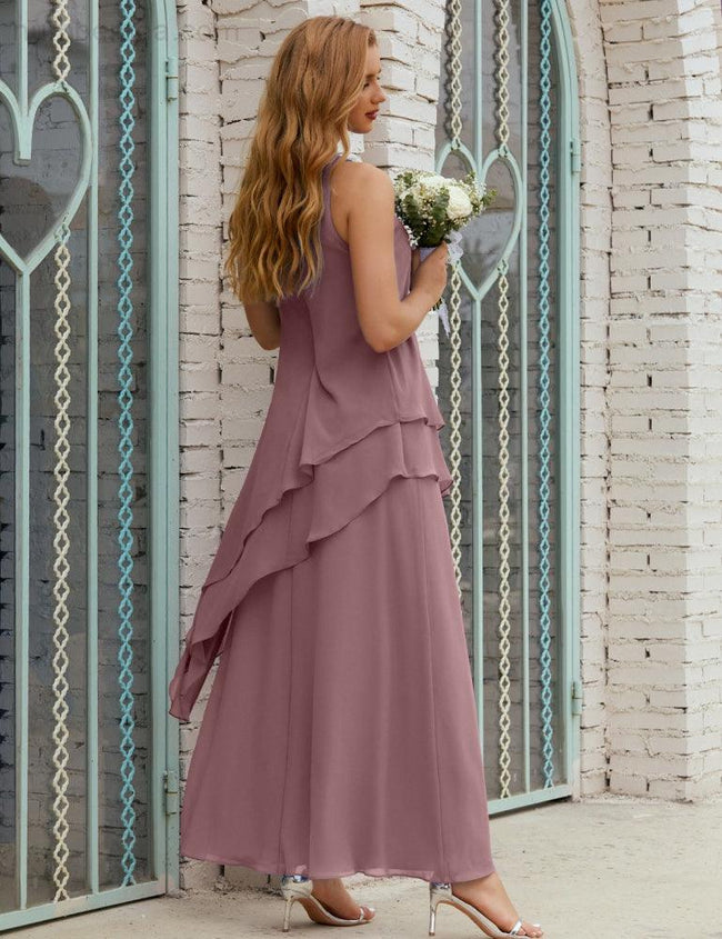 Chiffon Long Plus Size Mother of Bride Dresses Formal Bridesmaid Prom Gown SY28019 Main Image