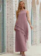 Chiffon Long Plus Size Mother of Bride Dresses Formal Bridesmaid Prom Gown SY28019