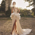 Sexy Plunging Strapless Mermaid Wedding Dresses  SW243