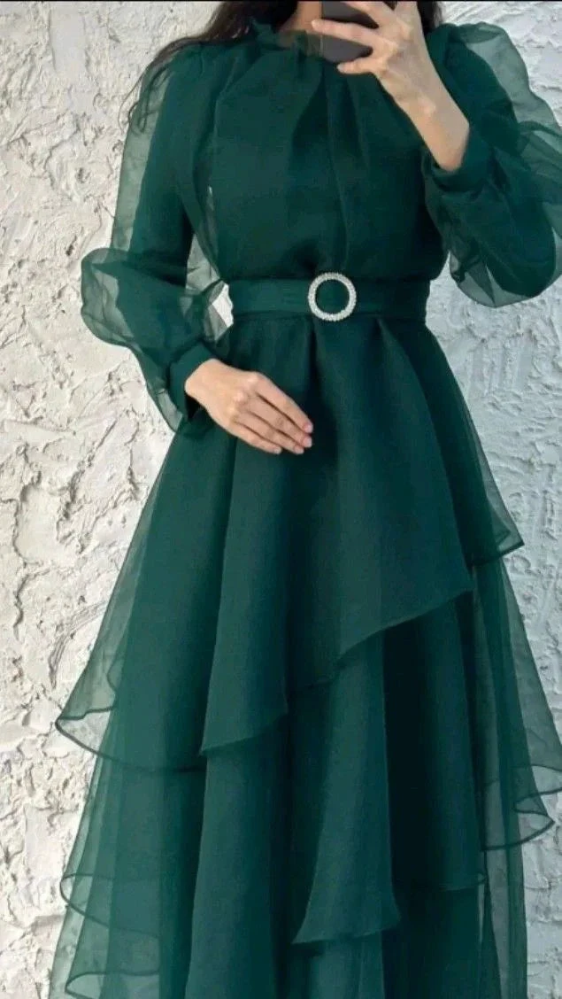 Charming A-line Long Sleeves Evening Dress Y5812 by simplepromdress