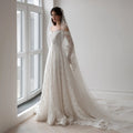 Elegant Printed Off Shoulder Wedding Dress SW538