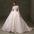Classic Long Sleeve Lace Ball Gown Wedding Dress SW075