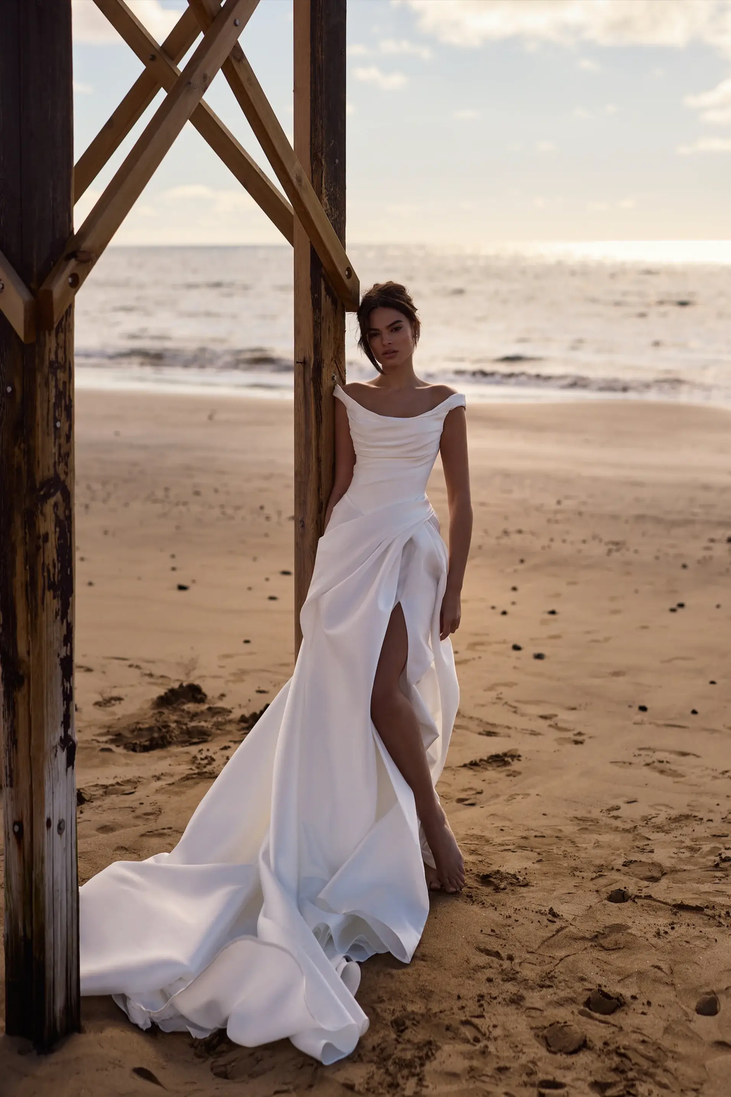 Sweetheart Ruffles Tulle A-line Wedding Dress Bride Gowns WD114 by pgmdress