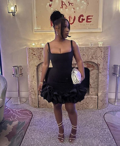 Cute Black Short Homecoming Dress Black Graduation Dress Y1859
