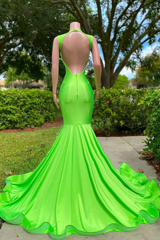 Schulterfreies, ärmelloses, rückenfreies Meerjungfrau-Ballkleid