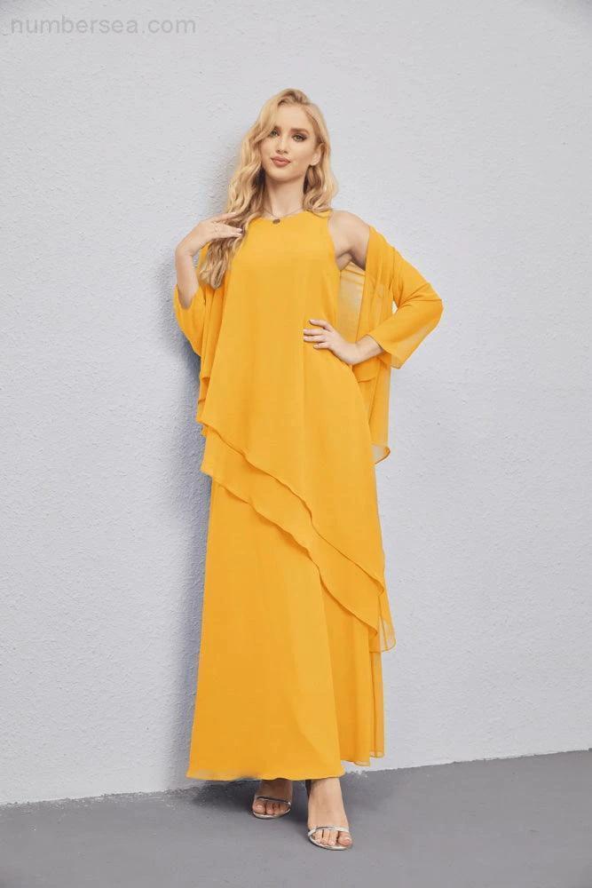 Mother of Bride Dresses with Open Front Lightweight Cardigan Formal Prom Gown 28081 by numbersea