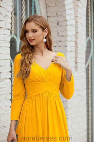 Numbersea Bridesmaid Dress Chiffon Formal Party Dress Evening Dress 28016