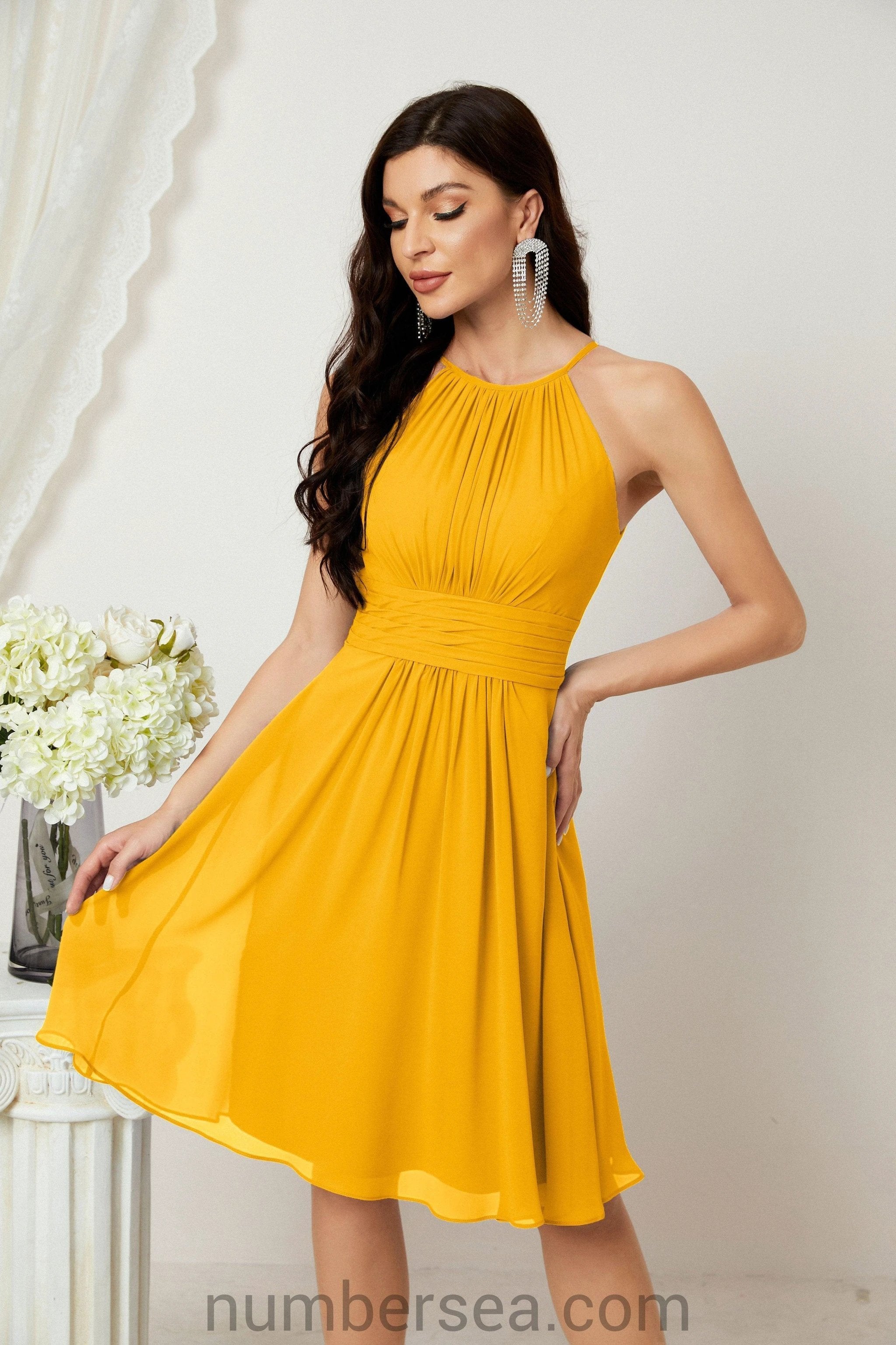 Halter Homecoming Dresses Formal Evening Party Cocktail Dress 28011 by numbersea