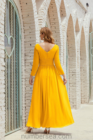 Numbersea Bridesmaid Dress Chiffon Formal Party Dress Evening Dress 28016