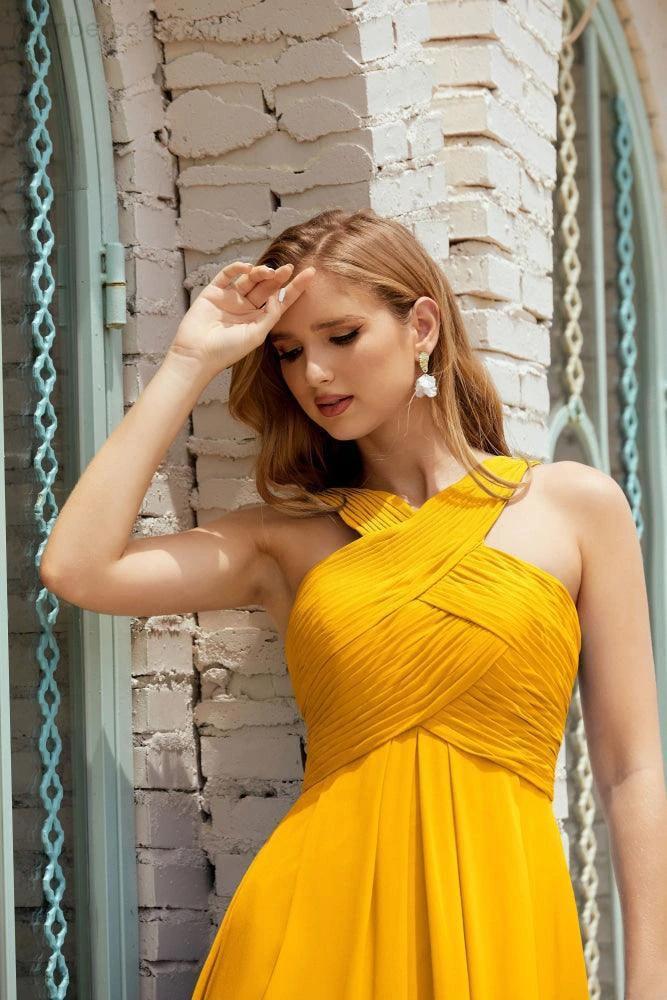 Halter Bridesmaid Dresses Formal Cocktail Prom Gown 28015 by numbersea