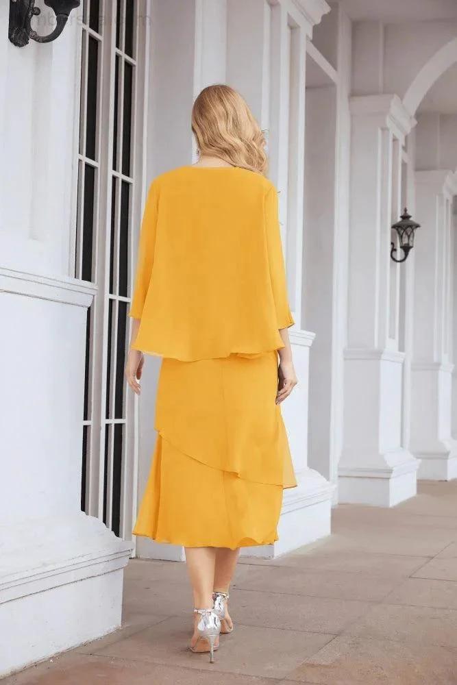 Sunnderly Two-Piece A-line Mother of The Bride Dress Formal Party Gown Dress SY28072 by numbersea