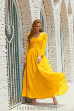 Numbersea Bridesmaid Dress Chiffon Formal Party Dress Evening Dress 28016 by numbersea