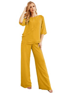 Sunnderly Elegant 2 Piece Mother of The Bride Dress Plus Size Pant Suits Ruffle Layers Sliver Housecoat SY28064 by numbersea