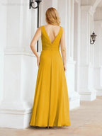 Numbersea Bridesmaid Dresses for Wedding Ruffles Long Formal Prom Gowns 28039 by numbersea