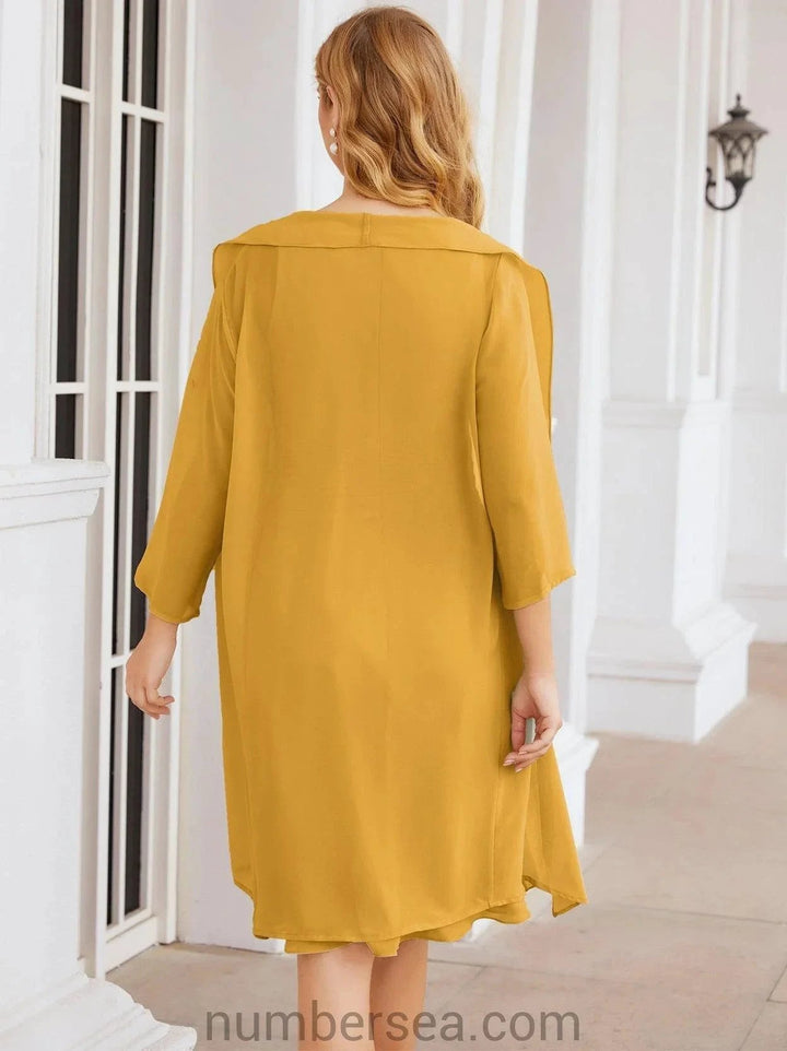 Sunnderly Mother of The Bride Dresses Prom Dress Casual Pleated Dress SY28065 by numbersea