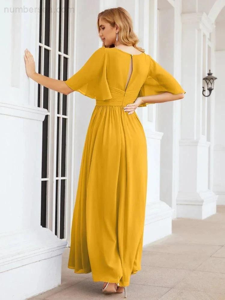 Numbersea Bridesmaid Dresses for Women Wedding Long Party Prom Dress 28068 by numbersea